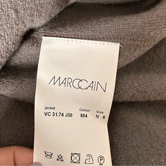 Marc Cain 100% Wool Fringe Collar Blazer Sz 14 - Picture 12 of 15